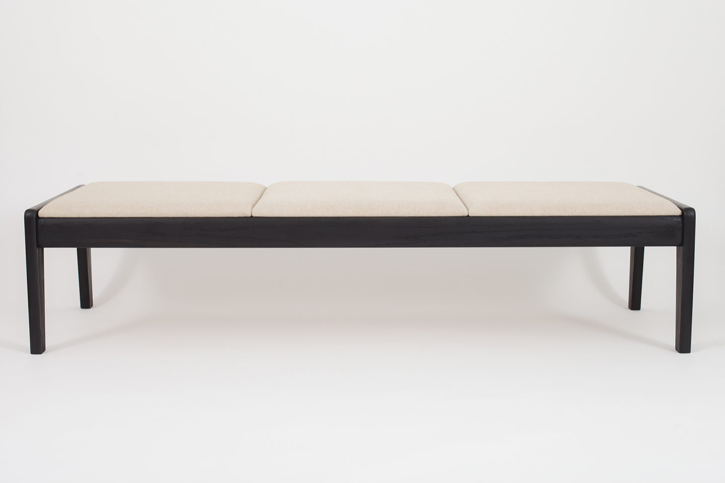 Modern wood bench designed by Asa Pingree