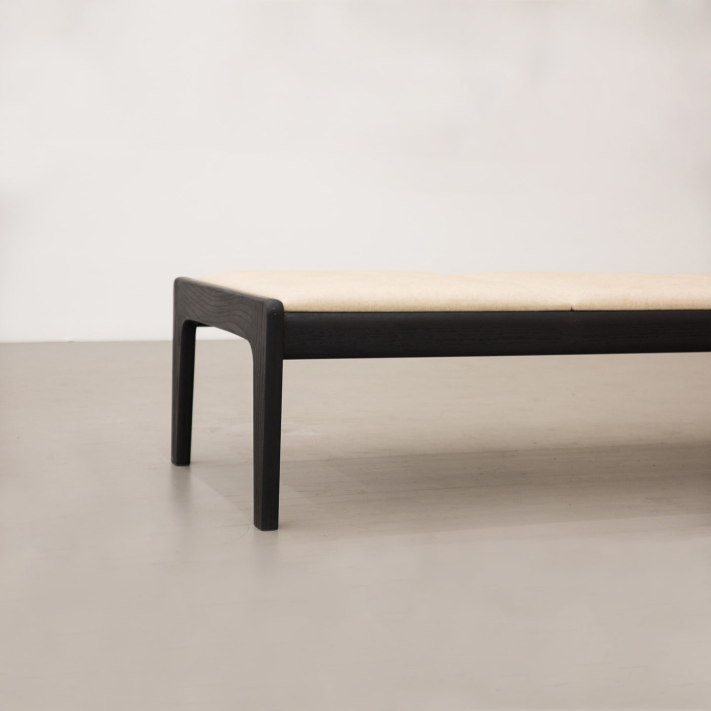 Modern wood bench designed by Asa Pingree