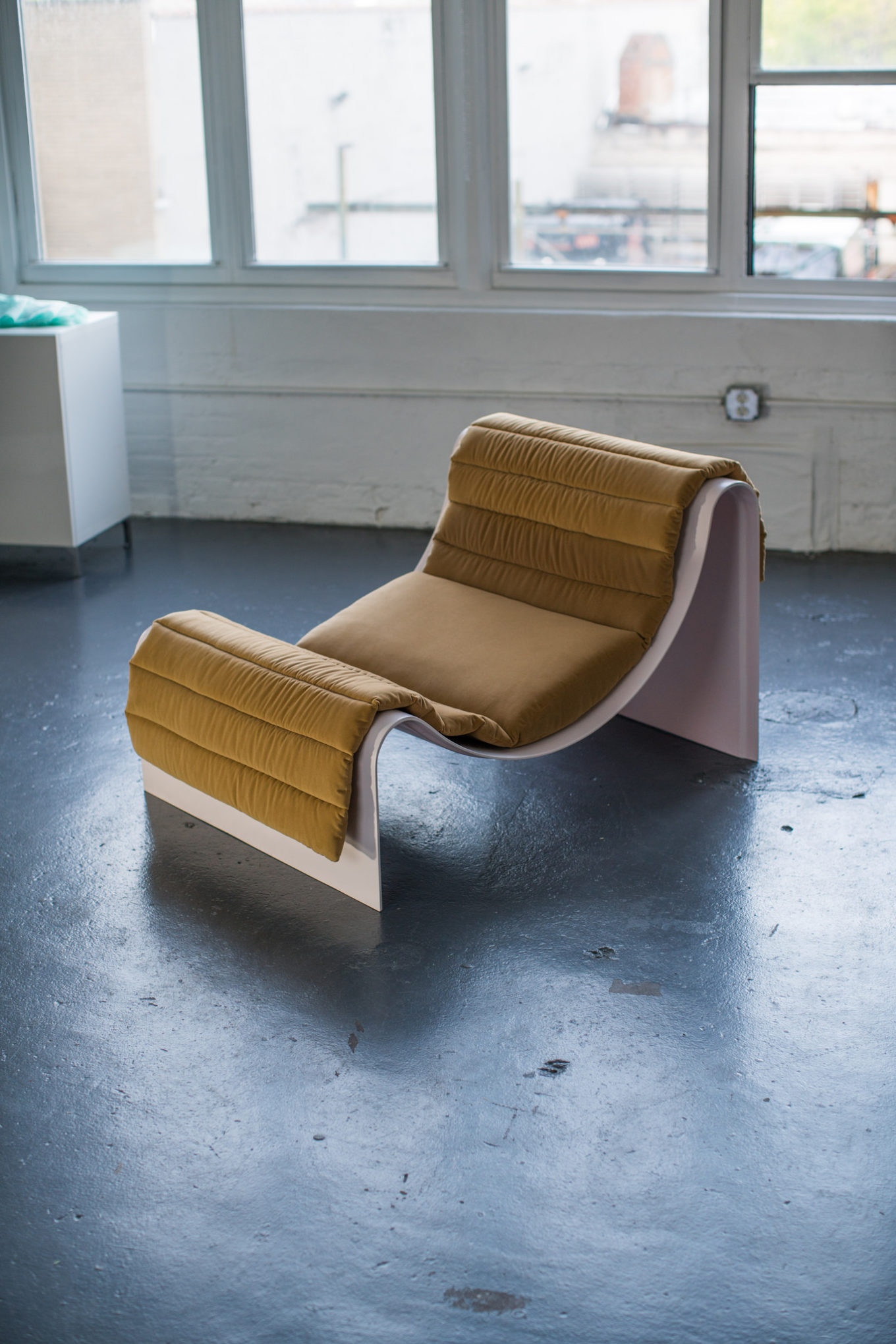 Lounge Chair in fiberglass for Indoor-Outdoor use designed by Asa Pingree