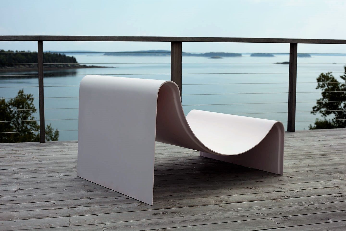 Lounge Chair in fiberglass for Indoor-Outdoor use designed by Asa Pingree